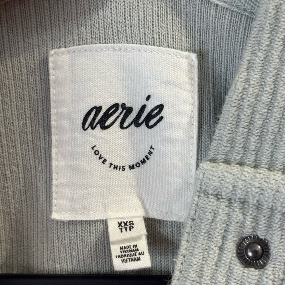 Aerie Oversized XXS Hooded Sweatshirt Ribbed Casual Comfort - Picture 3 of 9
